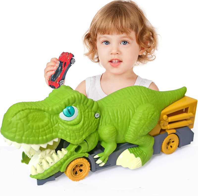 Dinosaur Transport Truck Carrier - Monster Trucks for Boys 3-7