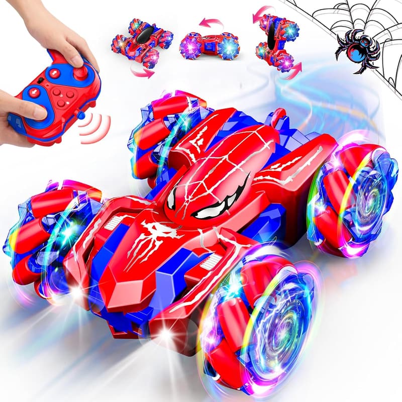 360° Rotating RC Car - Rechargeable Stunt Toy for Boys