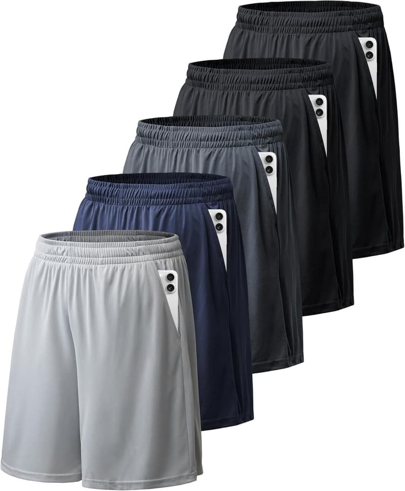 Men's Quick Dry Athletic Shorts with Pockets