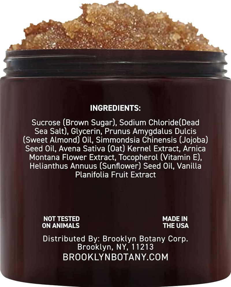 Moisturizing Brown Sugar Body Scrub - 10 oz Exfoliator for All