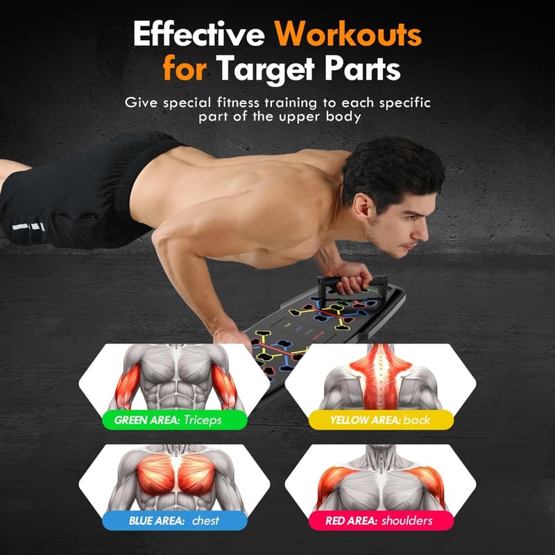 Portable Home Gym Push Up Board with Fitness Accessories