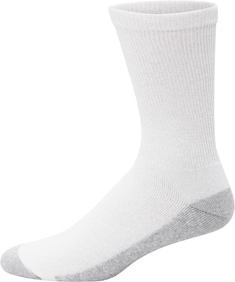 Hanes Men's Double Tough Crew Socks, 12-Pack