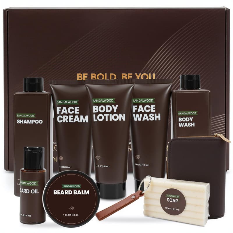 Father's Day Men's Sandalwood Grooming Gift Set