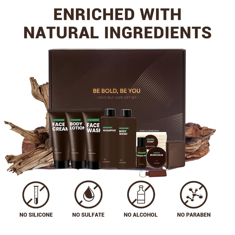 Father's Day Men's Sandalwood Grooming Gift Set