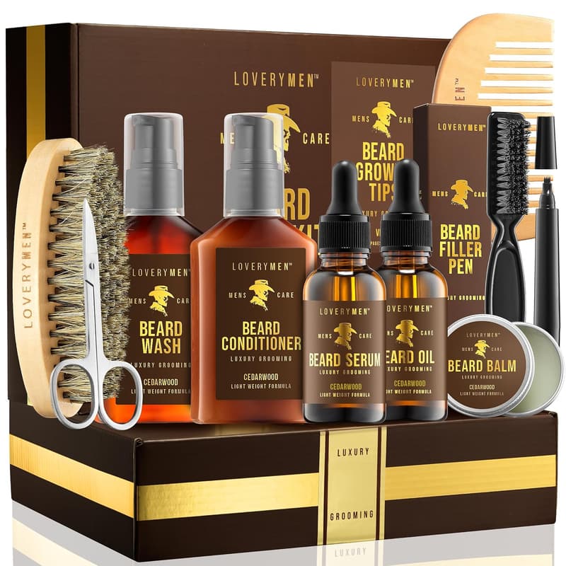 Ultimate Beard Care Kit - 12pc Grooming Set for Men