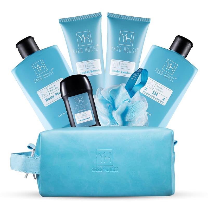 Premium Men's Bath and Body Gift Set in Leather Bag - Father's Day