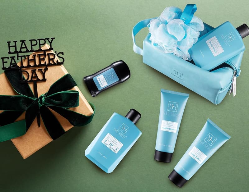 Premium Men's Bath and Body Gift Set in Leather Bag - Father's Day