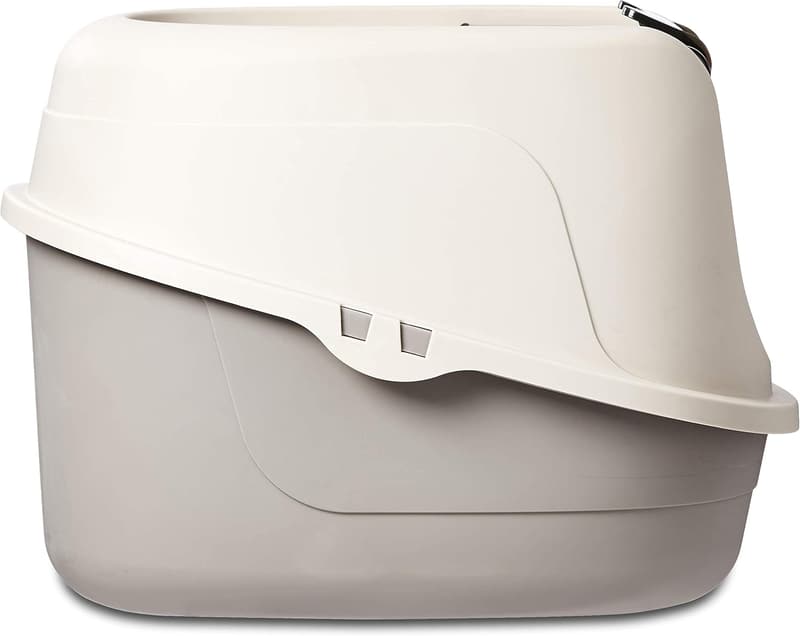 No-Mess Hooded Cat Litter Box, Standard Size, Multicolor