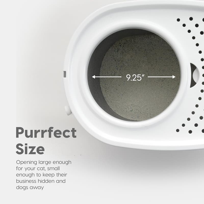 Large Enclosed Cat Litter Box with Litter Catching Lid