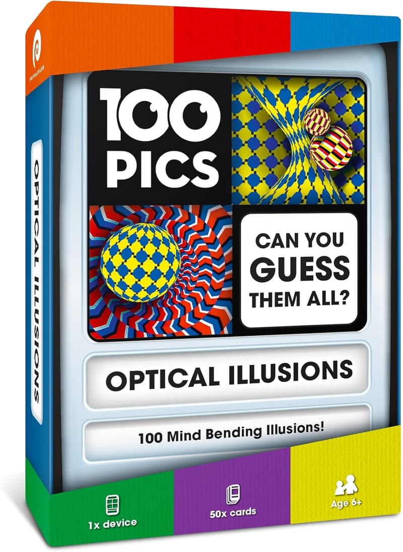 Mind-Blowing Optical Illusions Card Set - Perfect Travel Gift for Teens