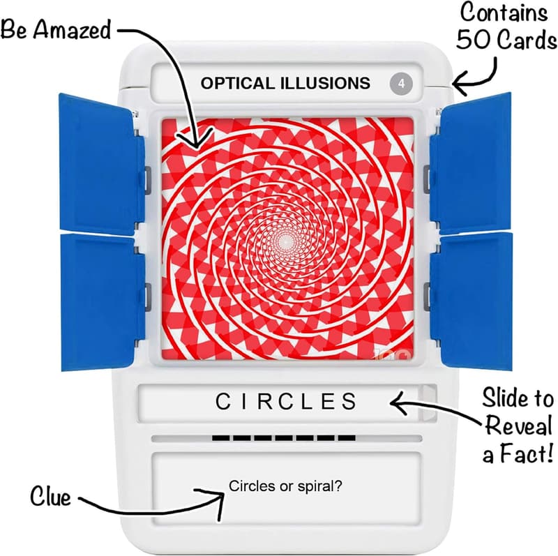 Mind-Blowing Optical Illusions Card Set - Perfect Travel Gift for Teens