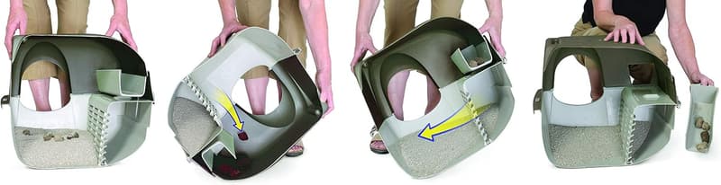 Large Brown Self-Cleaning Litter Box by Omega Paw