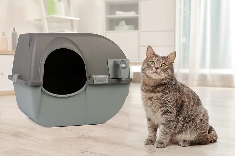 Large Brown Self-Cleaning Litter Box by Omega Paw