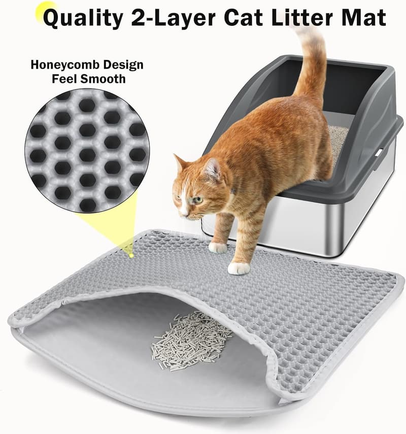Extra Large Stainless Steel Cat Litter Box with Lid