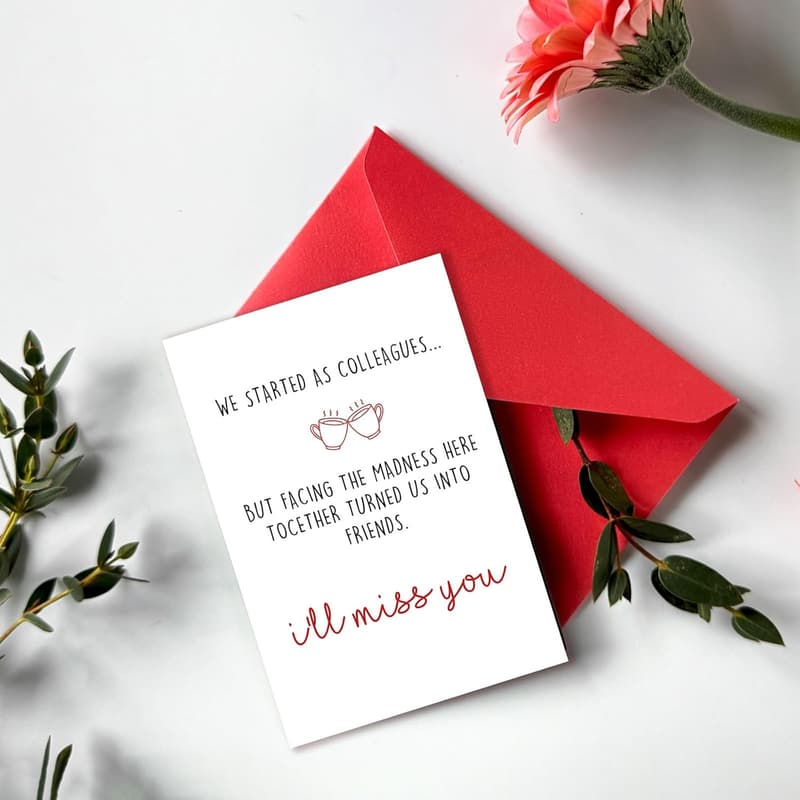 Farewell Card for Coworker - I'll Miss You Design