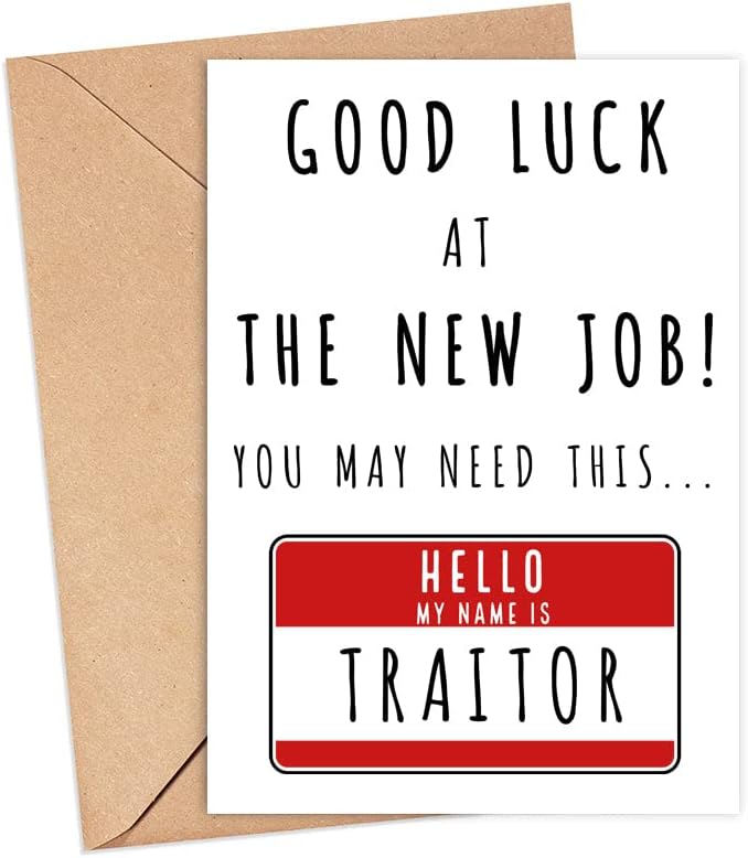 Funny Co-Worker Leaving Card for Friends