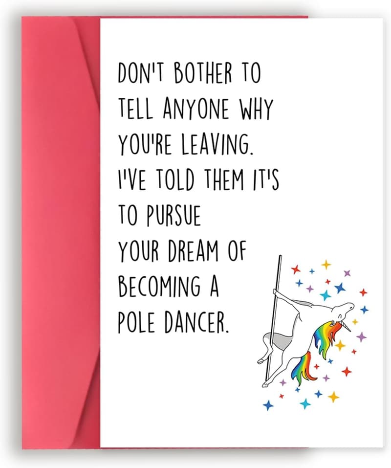 Coworker Farewell Card – Funny Going Away Gift