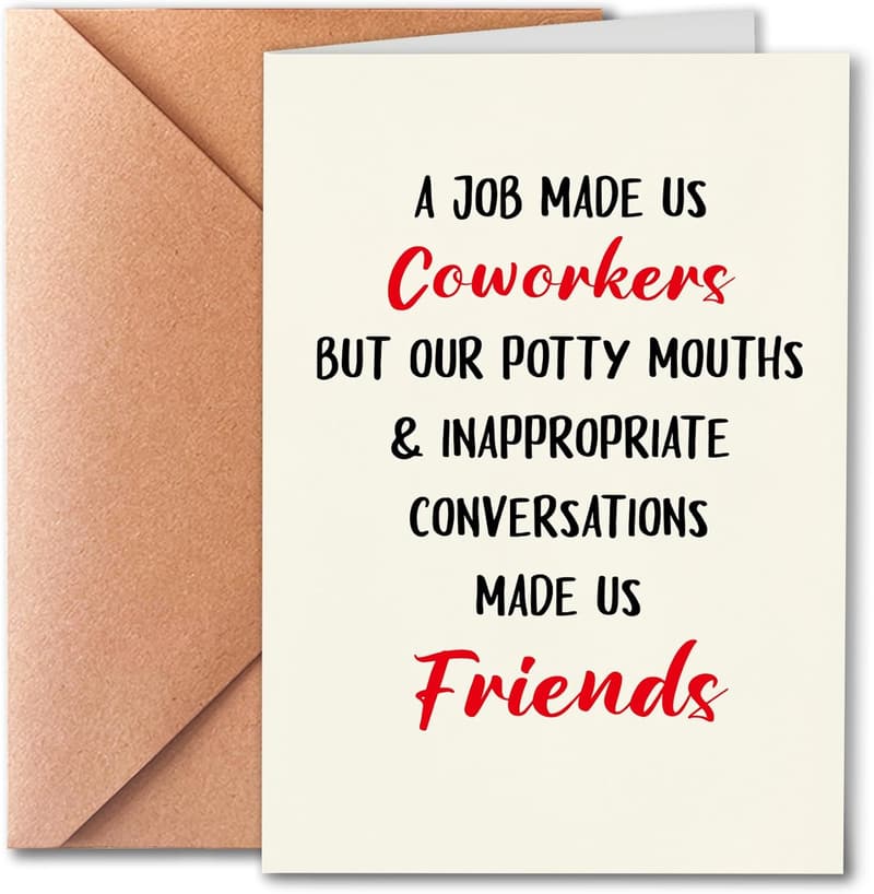 Funny Farewell Card for Coworkers and Friends