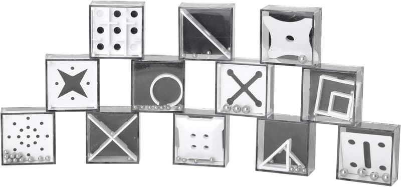 Cube Puzzle Party Favors - Set of 12 Brain Games for All Ages