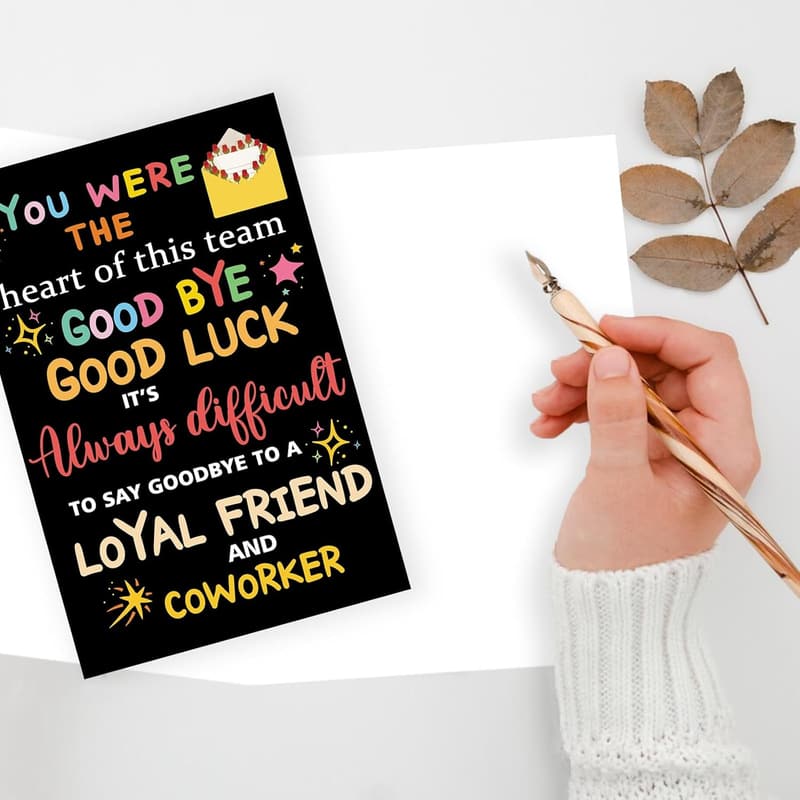 Funny Farewell Card for Work Bestie - Rude Going Away Gift