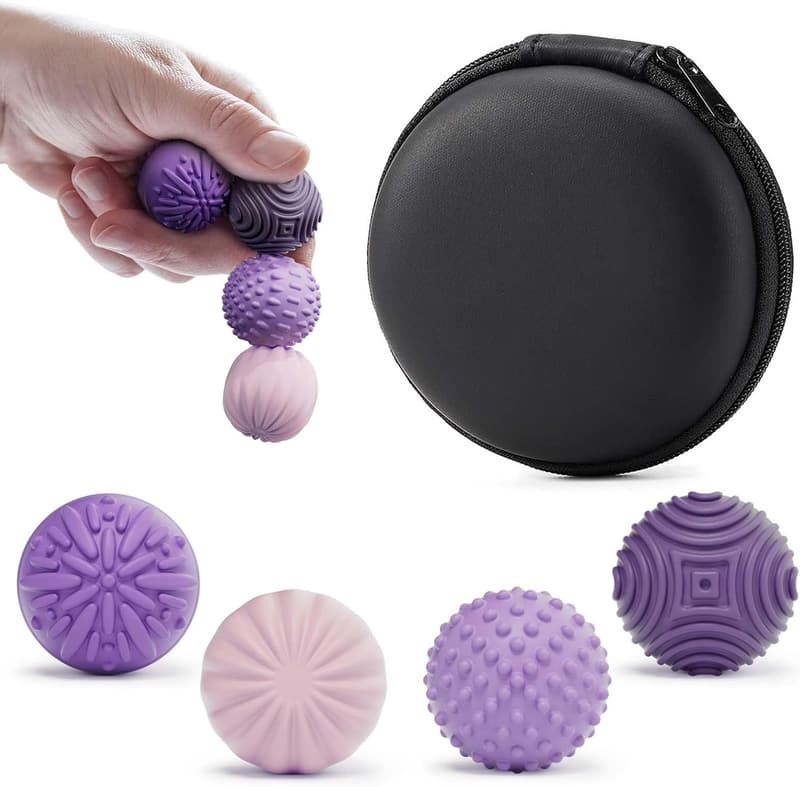 Stress Relief Fidget Toys - 4PCS Silicone Magnetic Balls