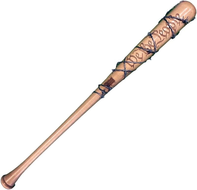 Engraved Bat with Barbwire Wrap - 