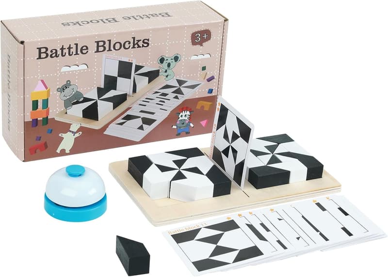 Wooden Logic Game - 80 Challenge Brain Teasers for Kids & Teens