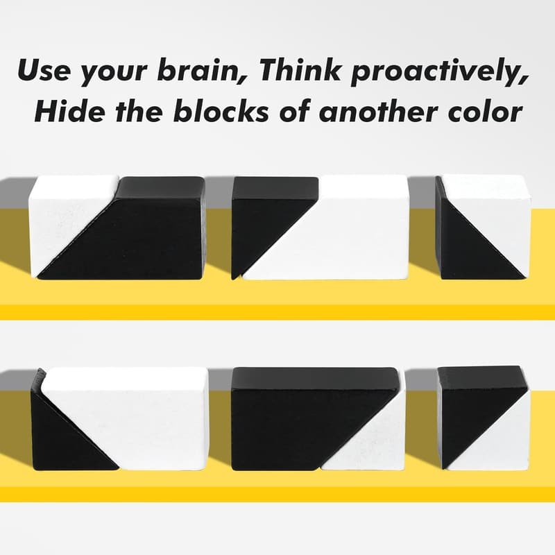 Wooden Logic Game - 80 Challenge Brain Teasers for Kids & Teens