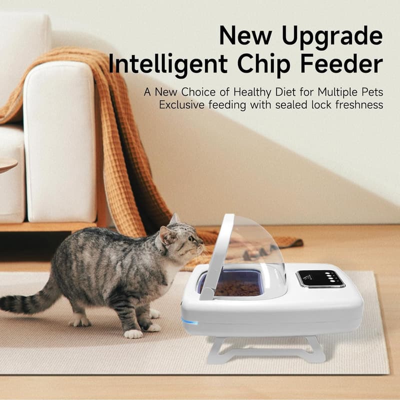 RFID Cat Feeder for Obese Cats with Microchip Recognition