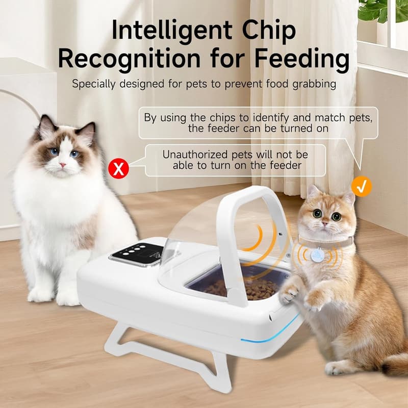 RFID Cat Feeder for Obese Cats with Microchip Recognition