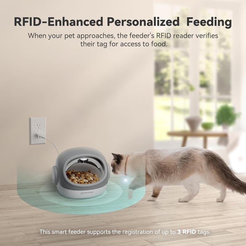 Multi-Cat RFID Automatic Pet Feeder with Collar Sensor