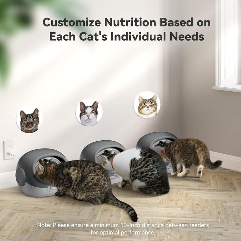 Multi-Cat RFID Automatic Pet Feeder with Collar Sensor