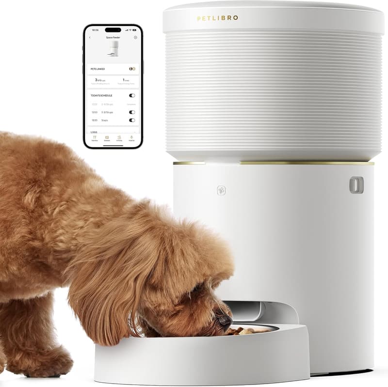 Automatic Dog Feeder with Wi-Fi, 8L Airtight Storage
