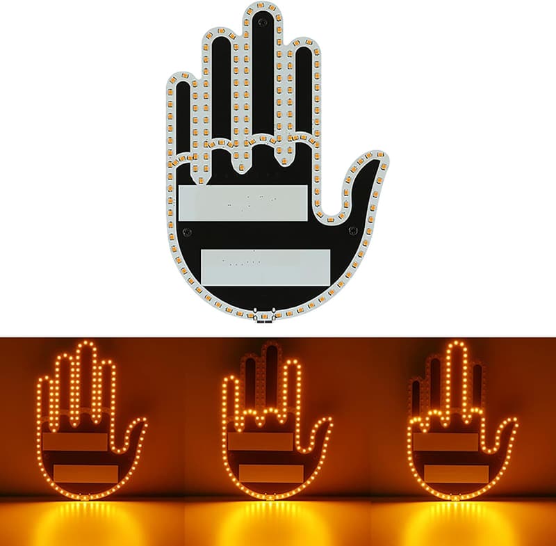 Wacky LED Finger Lights for Car Warning – Fun Accessories