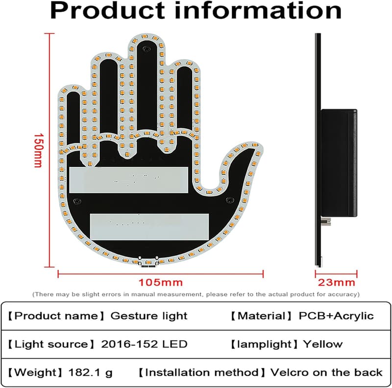 Wacky LED Finger Lights for Car Warning – Fun Accessories