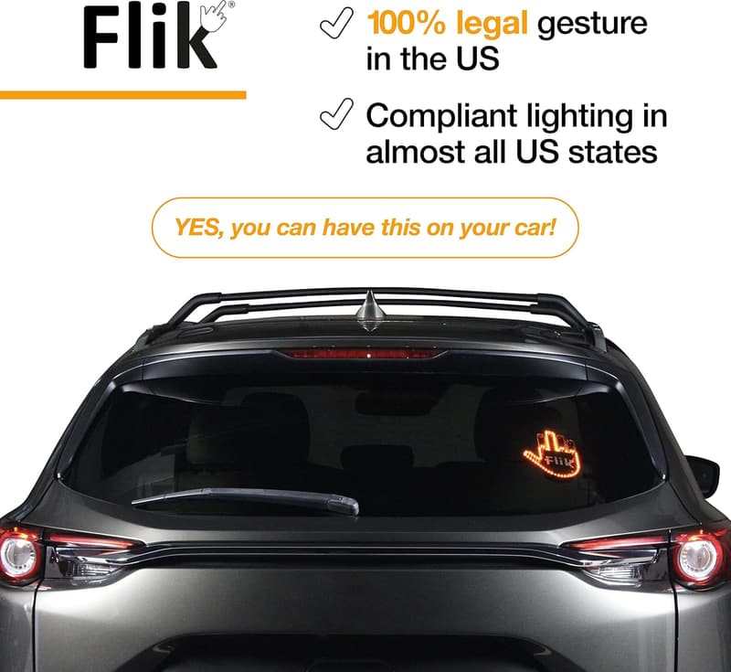 Funny Middle Finger Car Light - Unique Gift for Drivers