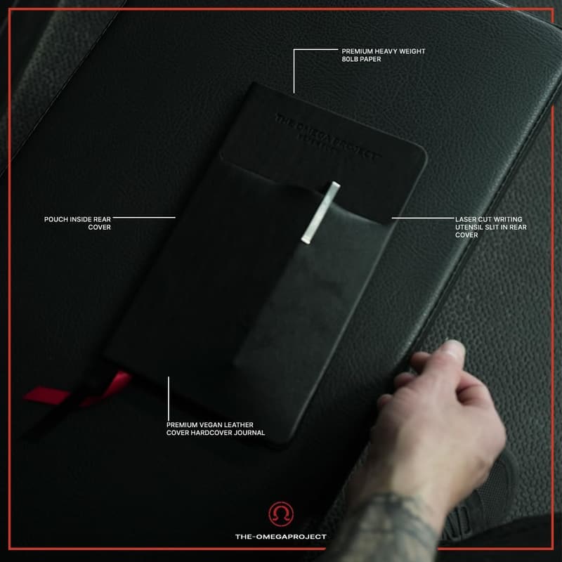 Omega Project Black Book Training Journal - Leather Fitness Tracker