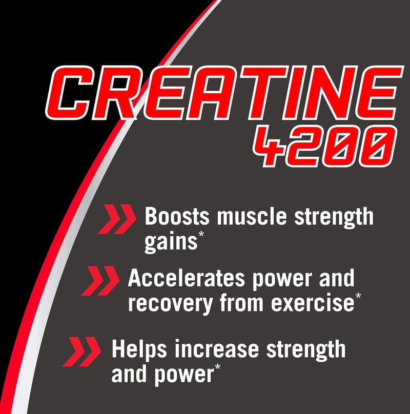 MET-Rx Creatine 4200 Capsules, 240 Count for Workouts