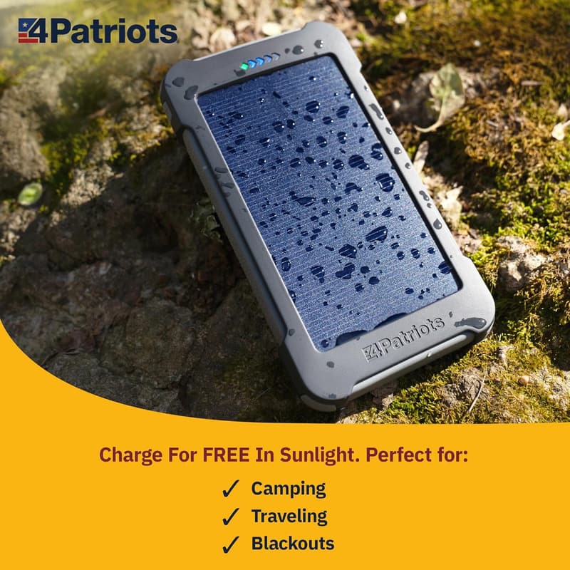Emergency Solar Power Bank with USB-C Fast Charging