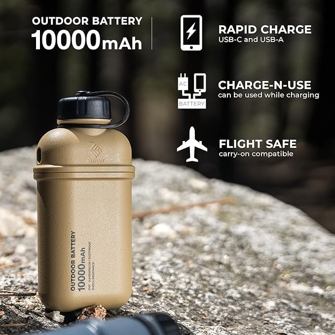 Outdoor 10000mAh Waterproof Power Bank with Fast Charging
