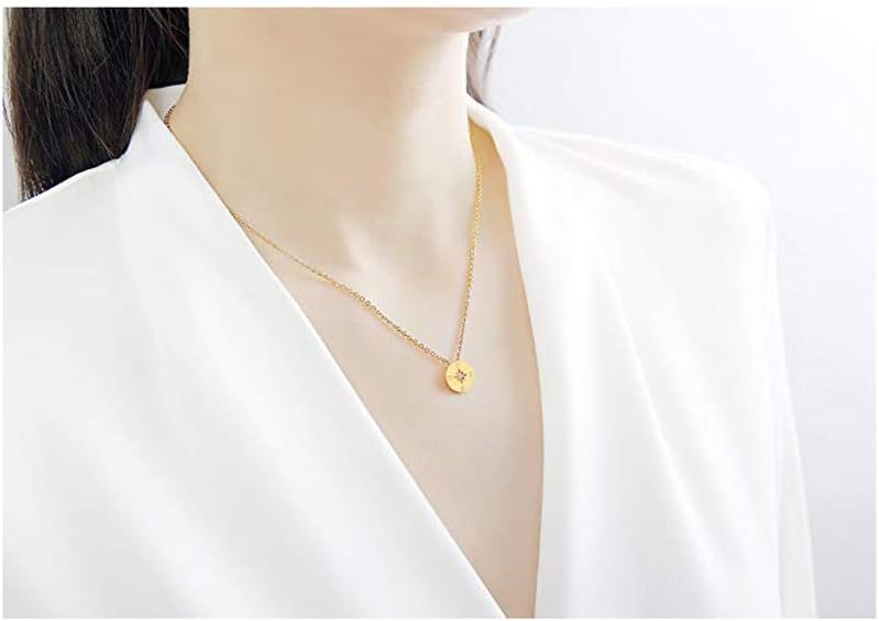 Friendship Compass Necklace with Good Luck Elephant Pendant
