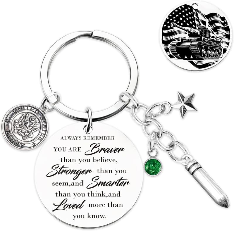 Military Keychain - Inspirational Gift for Men and Women