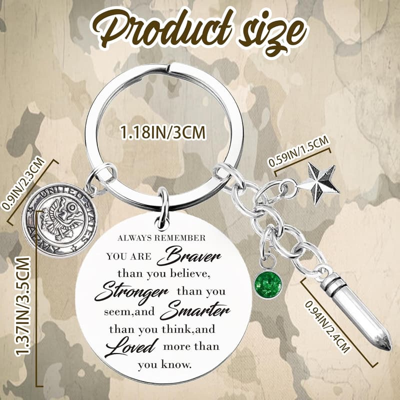 Military Keychain - Inspirational Gift for Men and Women