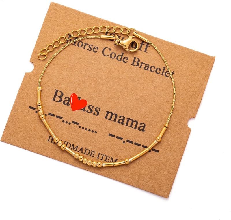 Inspirational Morse Code Bracelet for Women - Silver Beads
