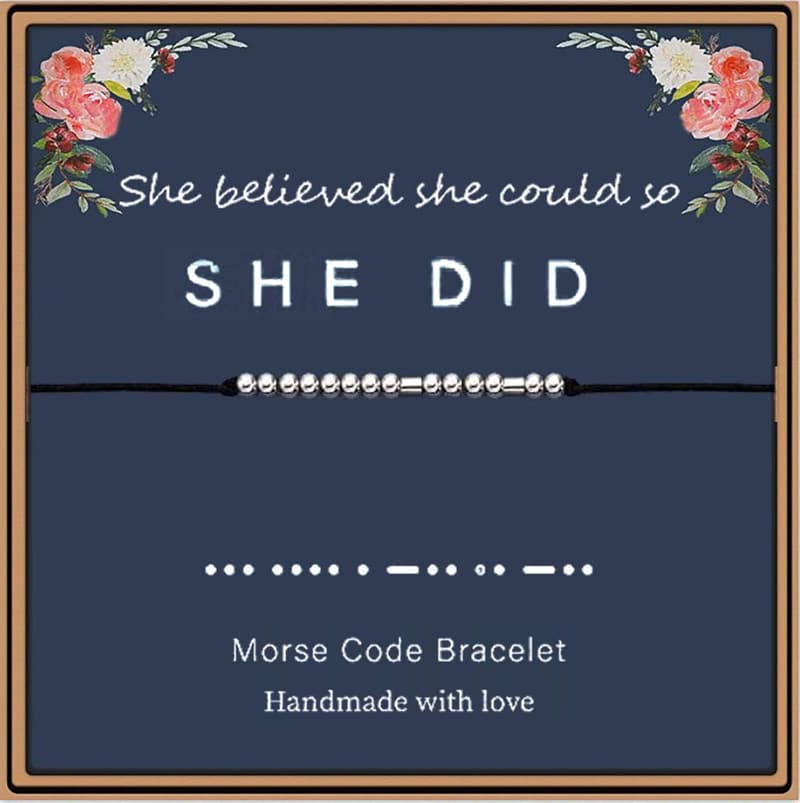 Inspirational Morse Code Bracelets for Women's Birthdays
