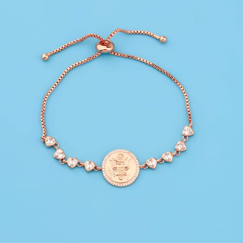 Military Deployment Charm Bracelet for Army Gifts