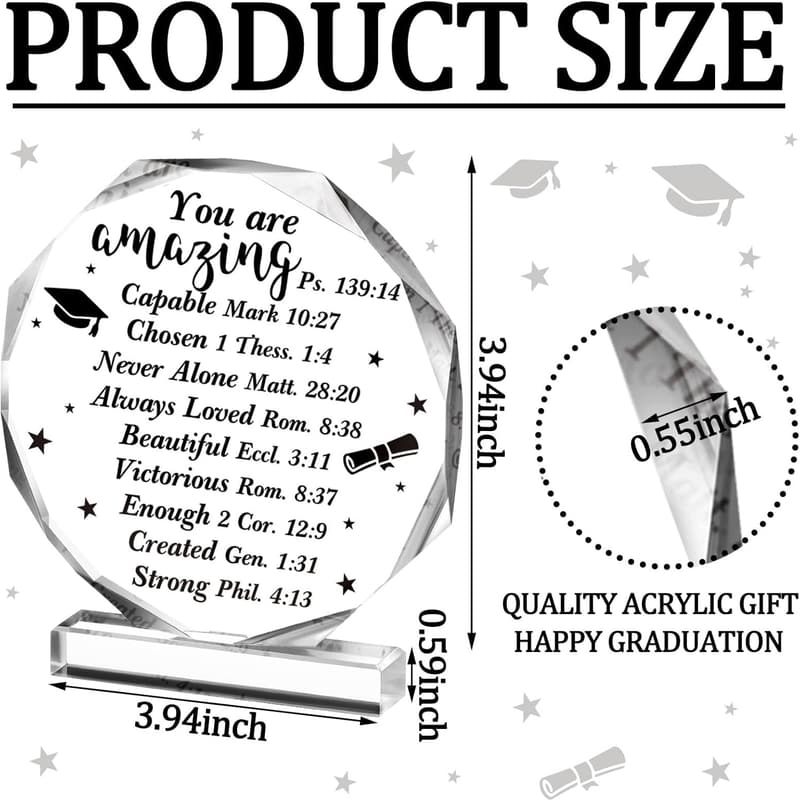 Inspirational Acrylic Graduation Gift for Her - Motivational Decor