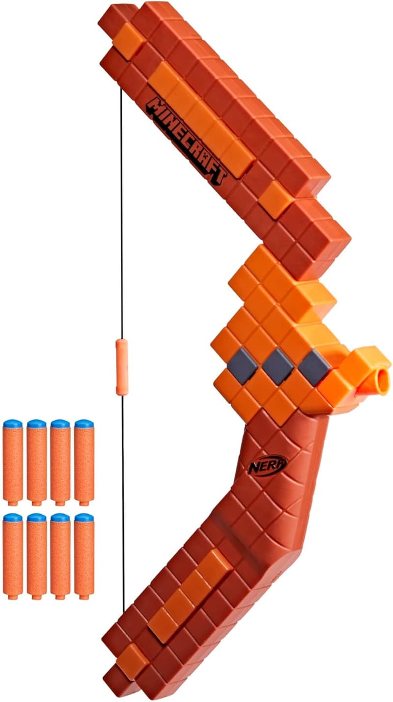 Minecraft Nerf Bow Dart Blaster - Compatible with N1, Ages 8+