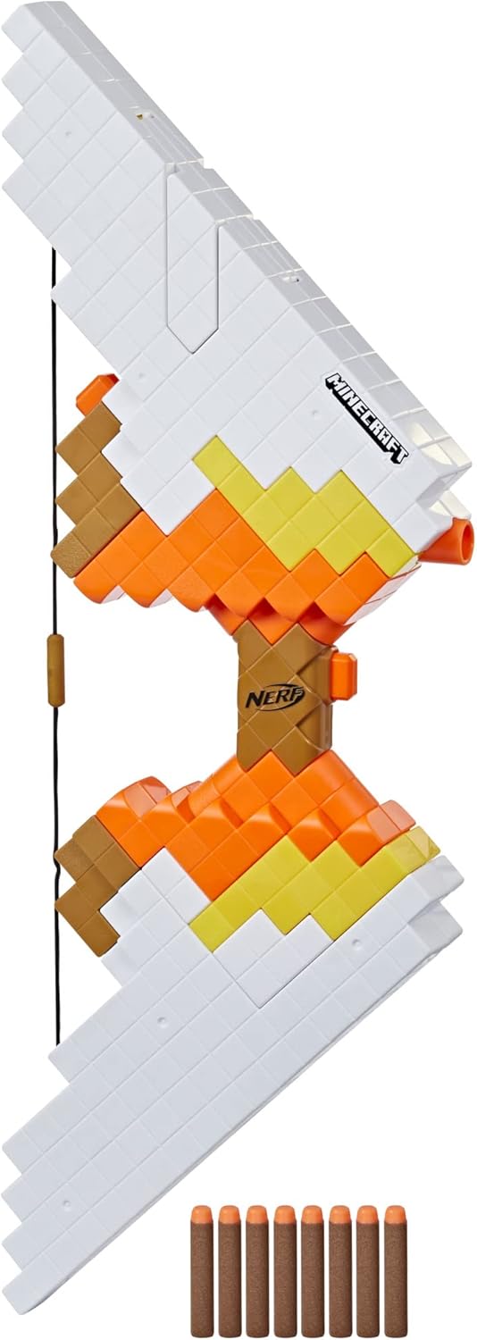 Minecraft Motorized Blaster Bow with 8 Elite Darts for Kids