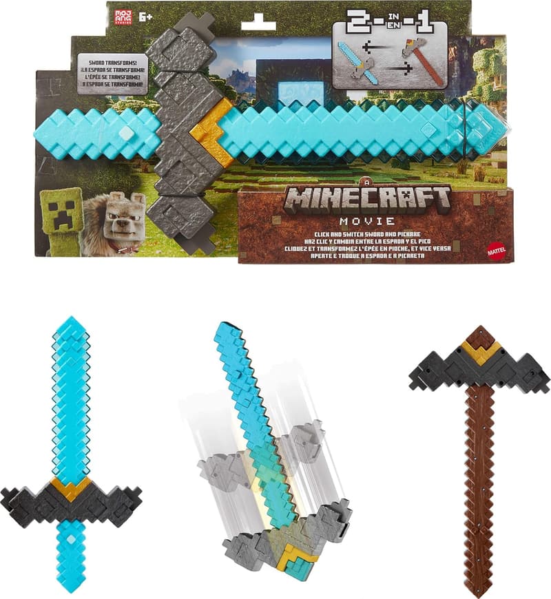 Minecraft 2-in-1 Sword & Pickaxe Role-Play Toy